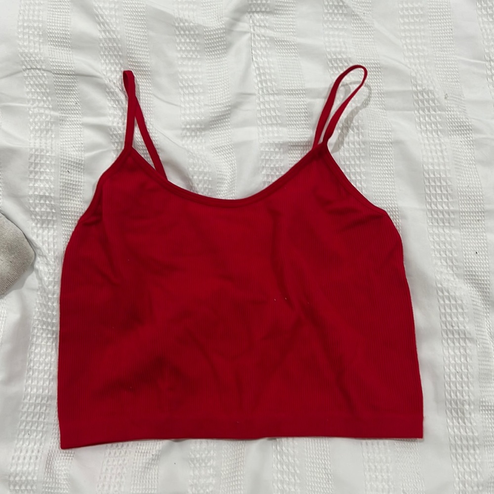 Red tank top side M/L
